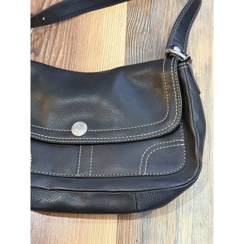 Coach Soho Pebbled Black Leather Slouchy Hobo Shoulder Bag Y2K D1051-F12336 - Picture 3 of 16